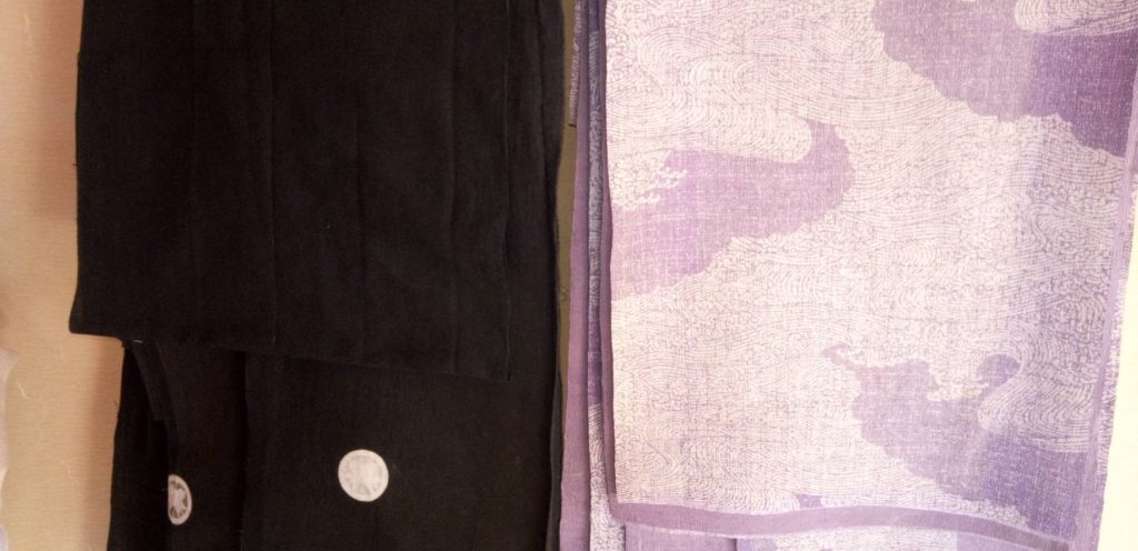 紋付と紬の着物