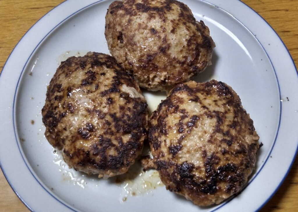 大きなフライパンで２回焼きました