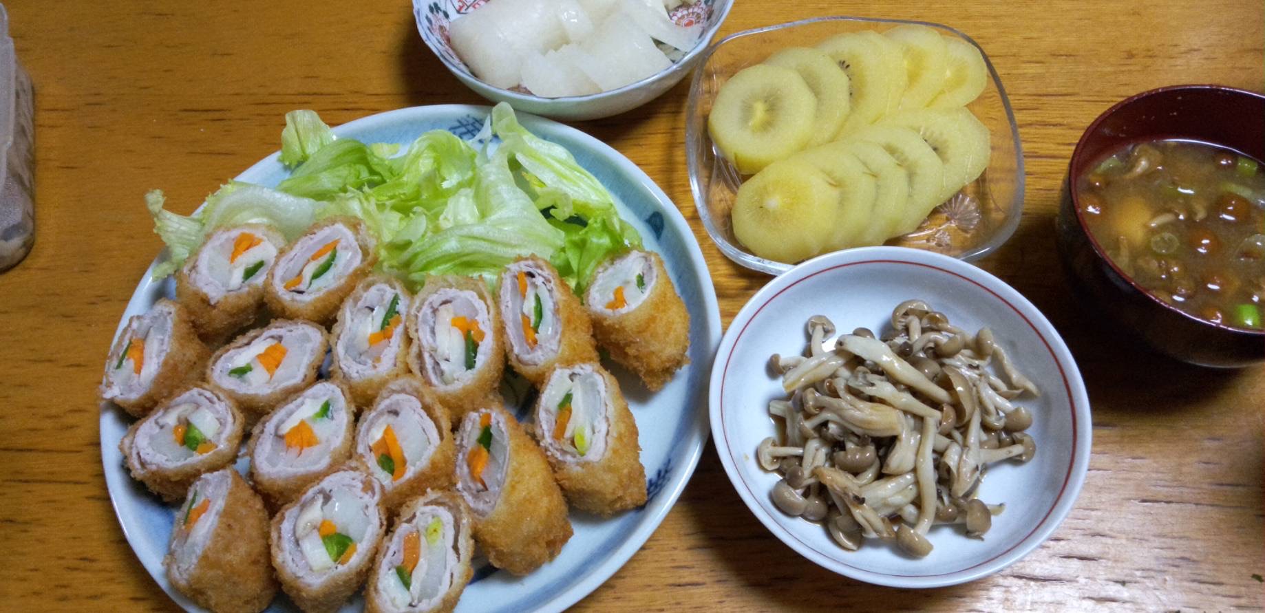 娘の希望の肉巻きを作った