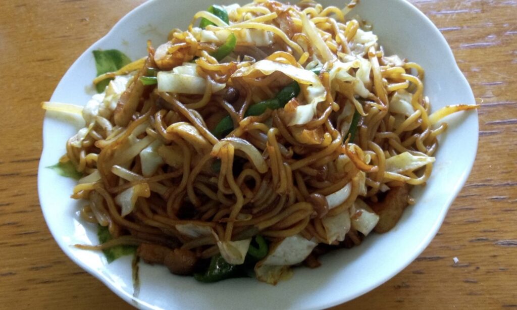 昼食は主人の担当