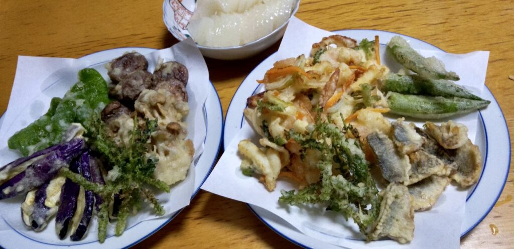 天ぷらを揚げました