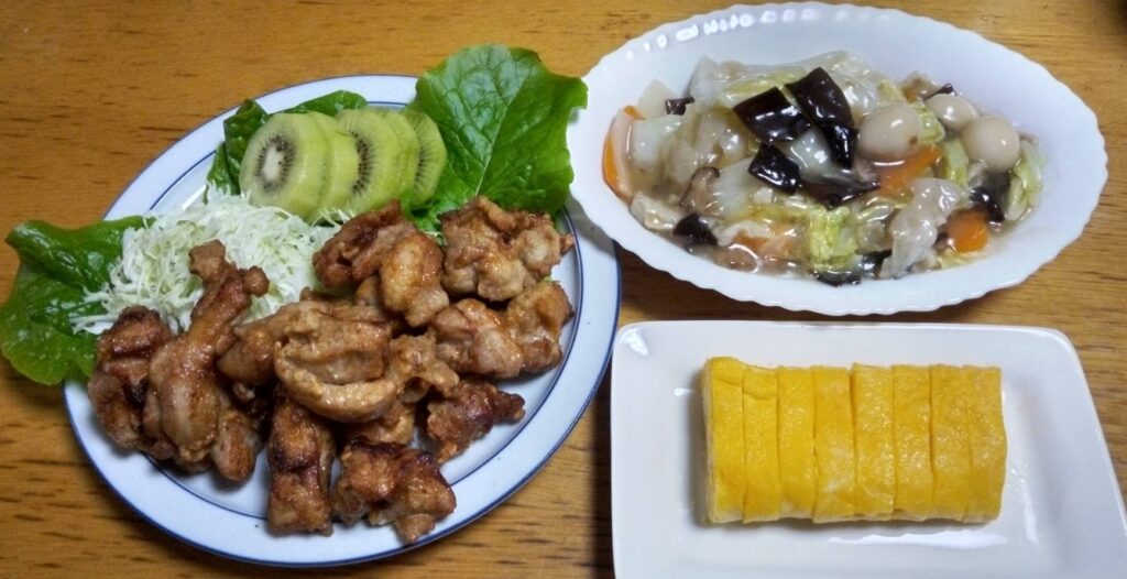 孫の夕食は鶏から