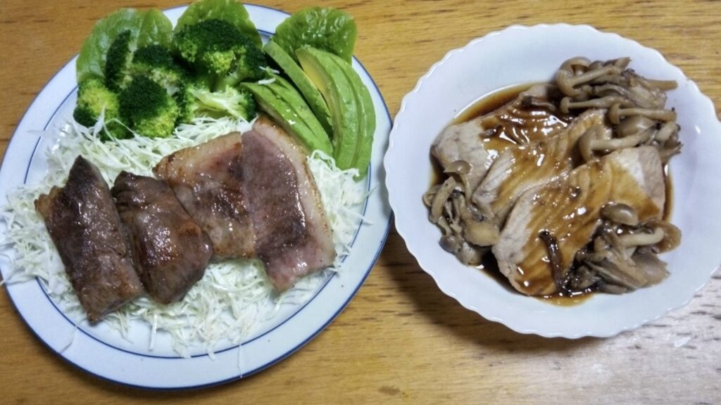 夕食・冷凍庫最後の整理