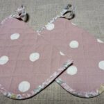 残っていたキルト布で鍋つかみを創った