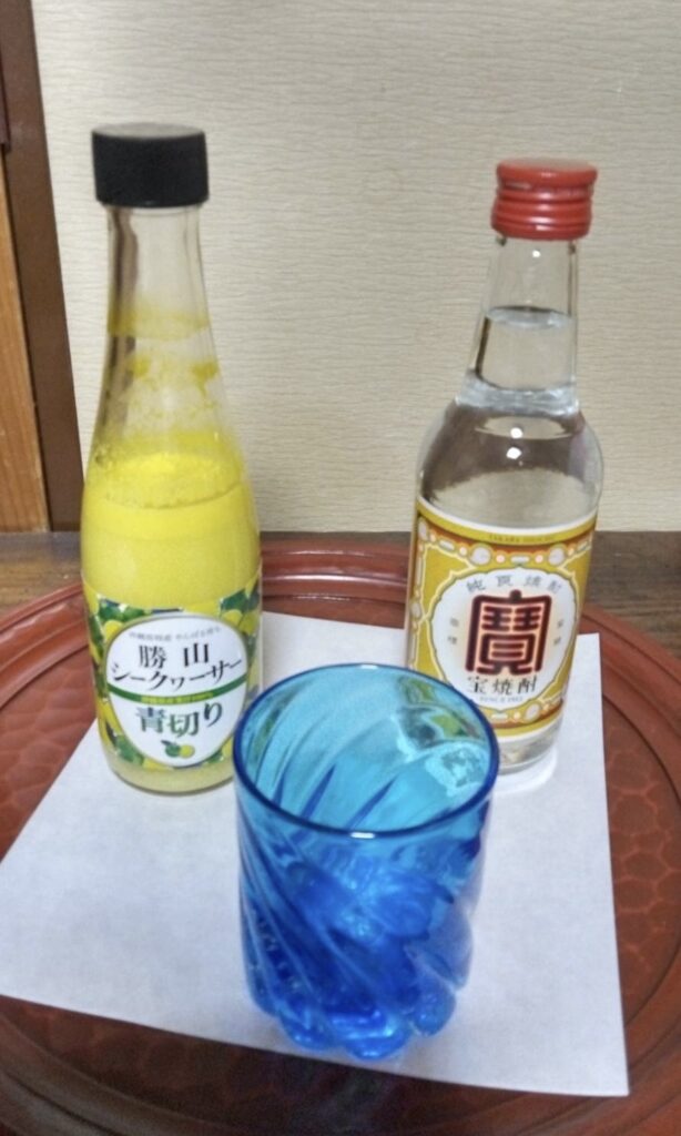 シークワーサーの酒～炭酸割り