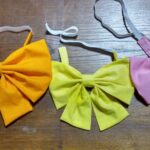 三色のリボン飾りを創りました