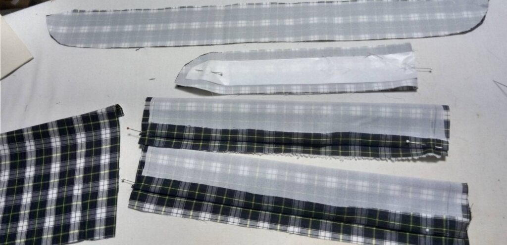 Yシャツの部分縫い