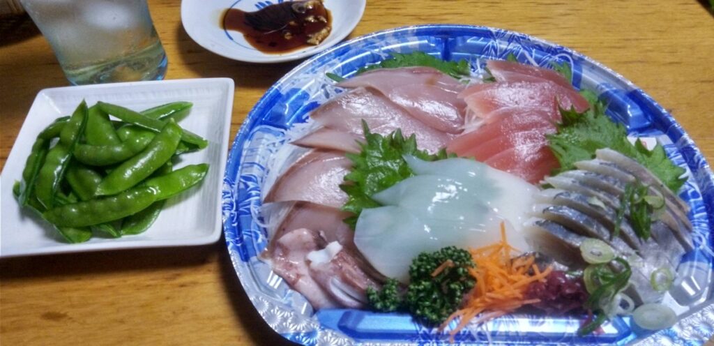 お刺身をお摘まみに