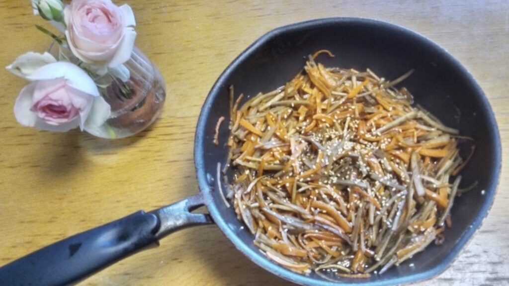 きんぴらごぼうを作った