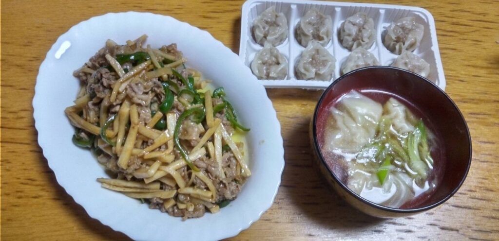 昨晩は青椒肉絲