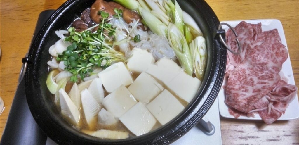 夕飯はすき焼き