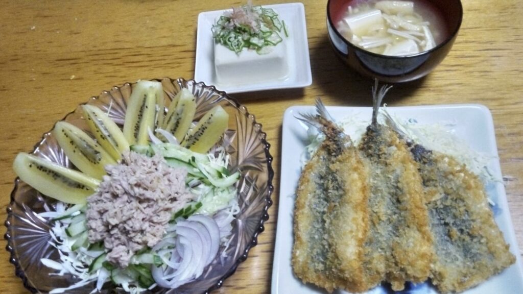 イワシのフライを揚げた