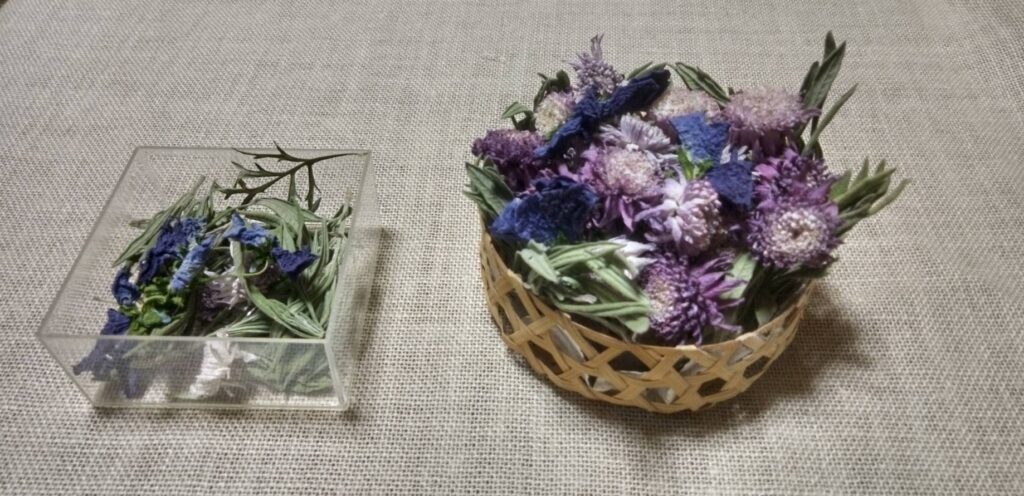 飾りポプリを作りました