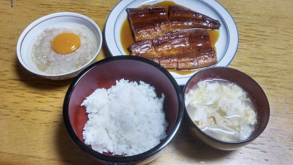 冷蔵庫にあったうなぎ
