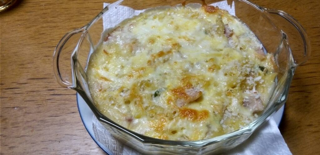 クリームグラタン作りました
