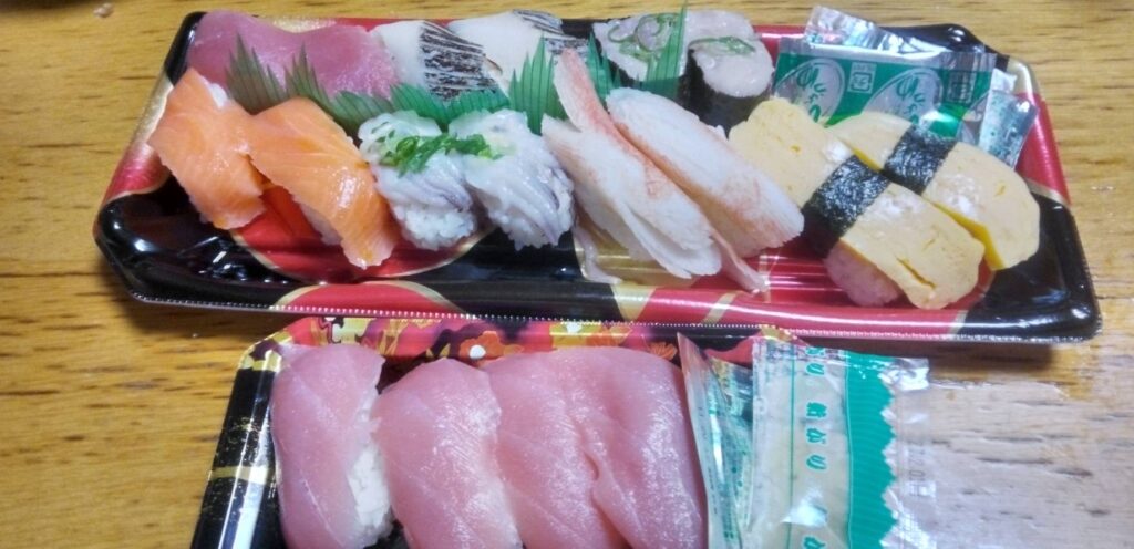 昨夜ご飯のお寿司