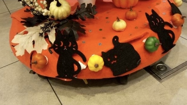 ハロウィーンの飾り付け