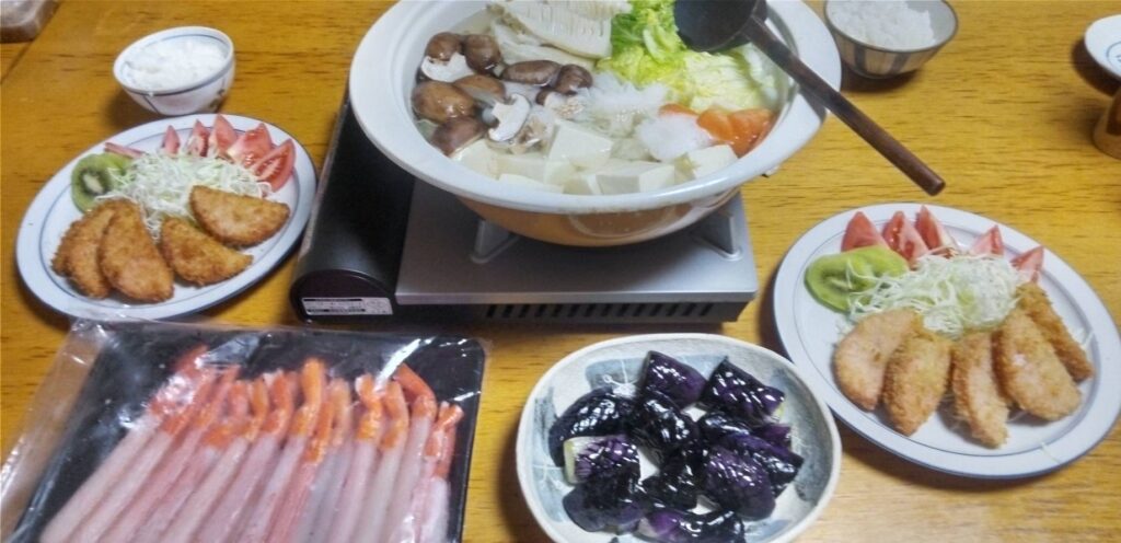 昨夜はカニしゃぶ