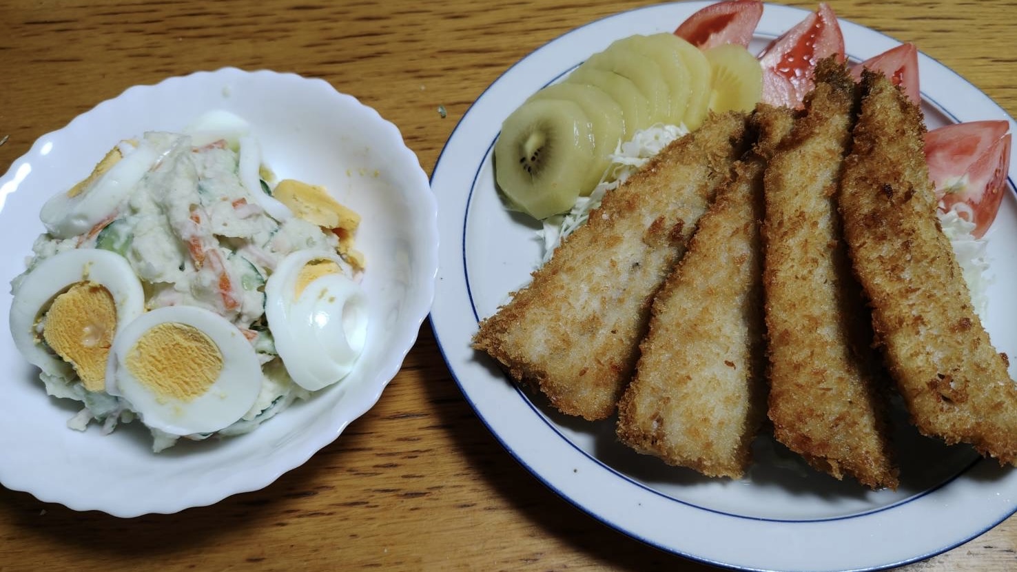 昨夜ご飯はアジフライ
