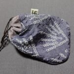正絹の絞り染め・口布は縮緬布の小袋